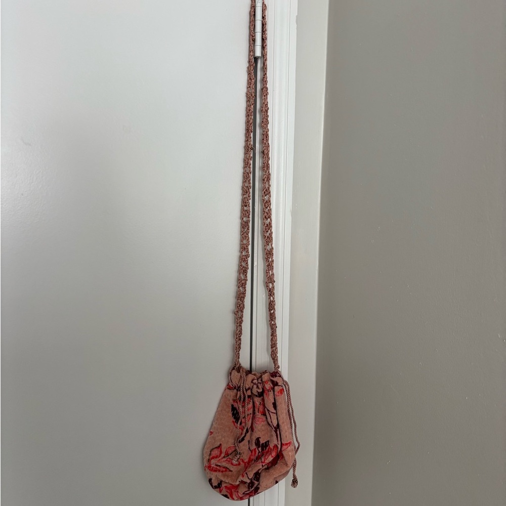 Free People Pink Floral Mini Bag